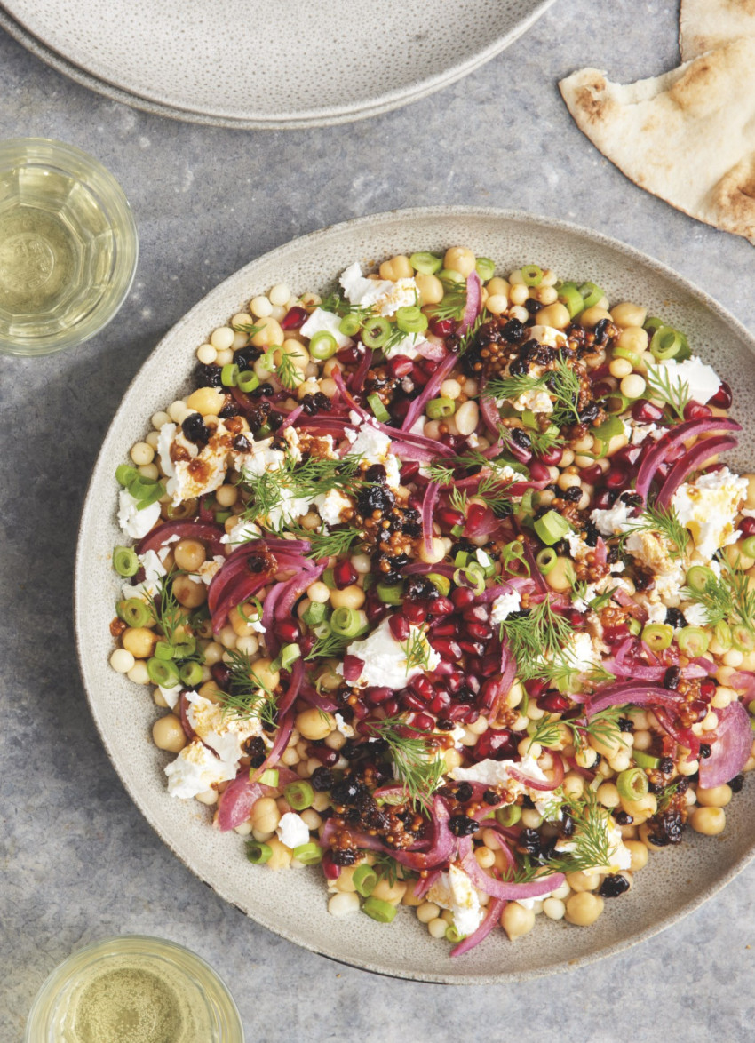 Israeli Pearl Couscous, Feta and Herb Salad