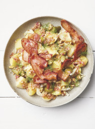 Potato, Crispy Bacon and Chunky Pickles Salad