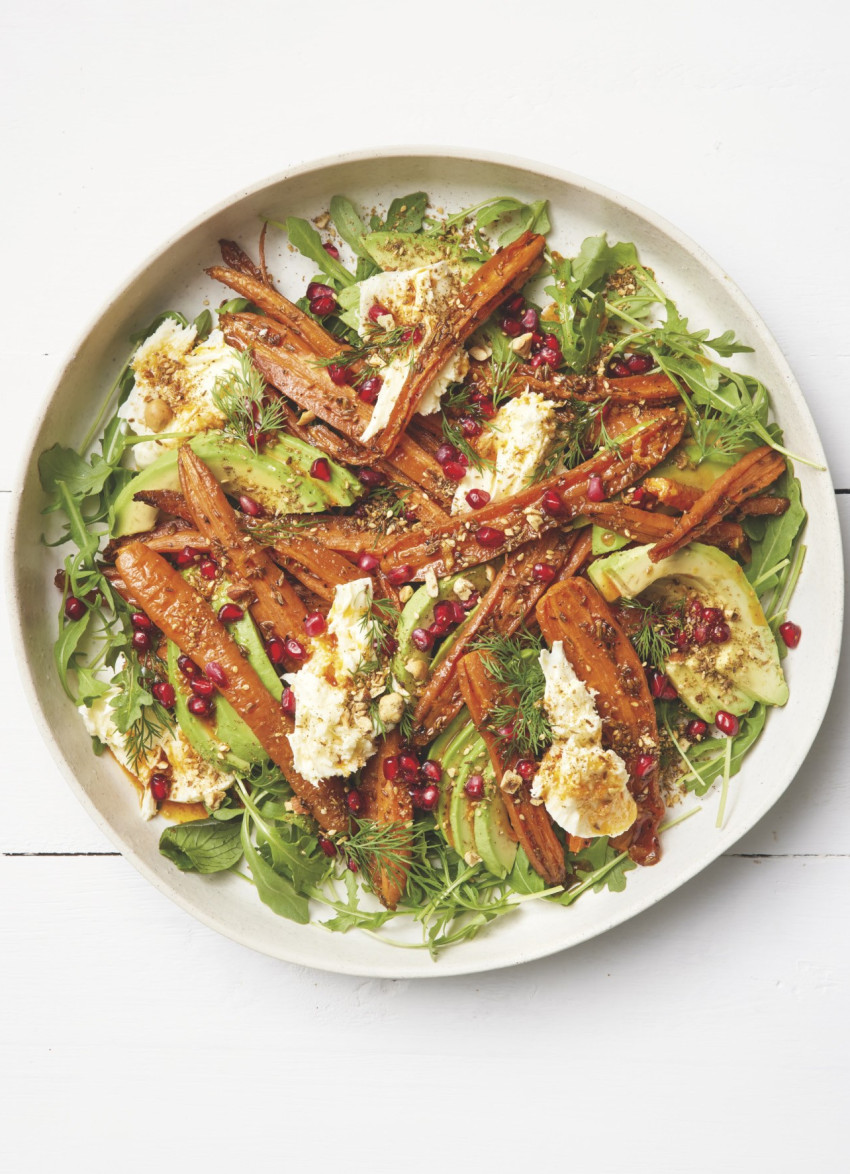 Spice-roasted Carrot and Avocado Salad