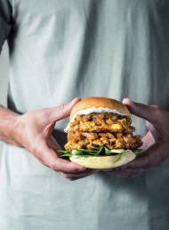 Spiced Carrot, Zucchini and Chickpea Burgers