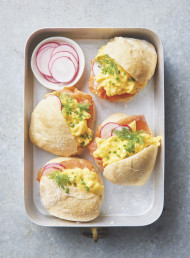 Silky Egg and Smoked Salmon Rolls