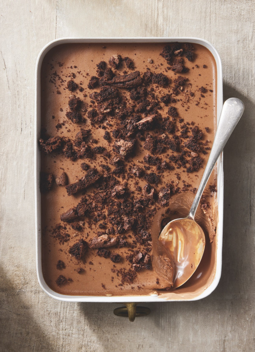 No-churn Decadent Dark Chocolate, Whisky and Espresso Ice Cream