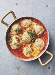 Baked Chicken and Mozzarella Meatballs