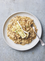 Porcini and Thyme Risotto with Melting Brie