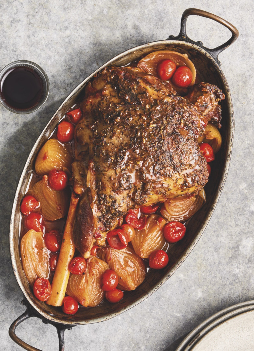 Slow-roasted Provençal Leg of Lamb