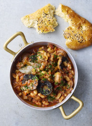 Roasted Mushroom and White Bean Puttanesca