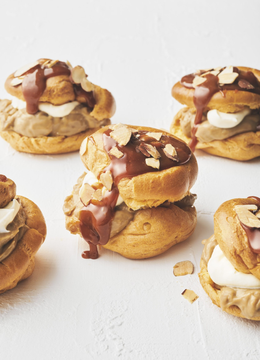 Coffee and Almond Profiteroles