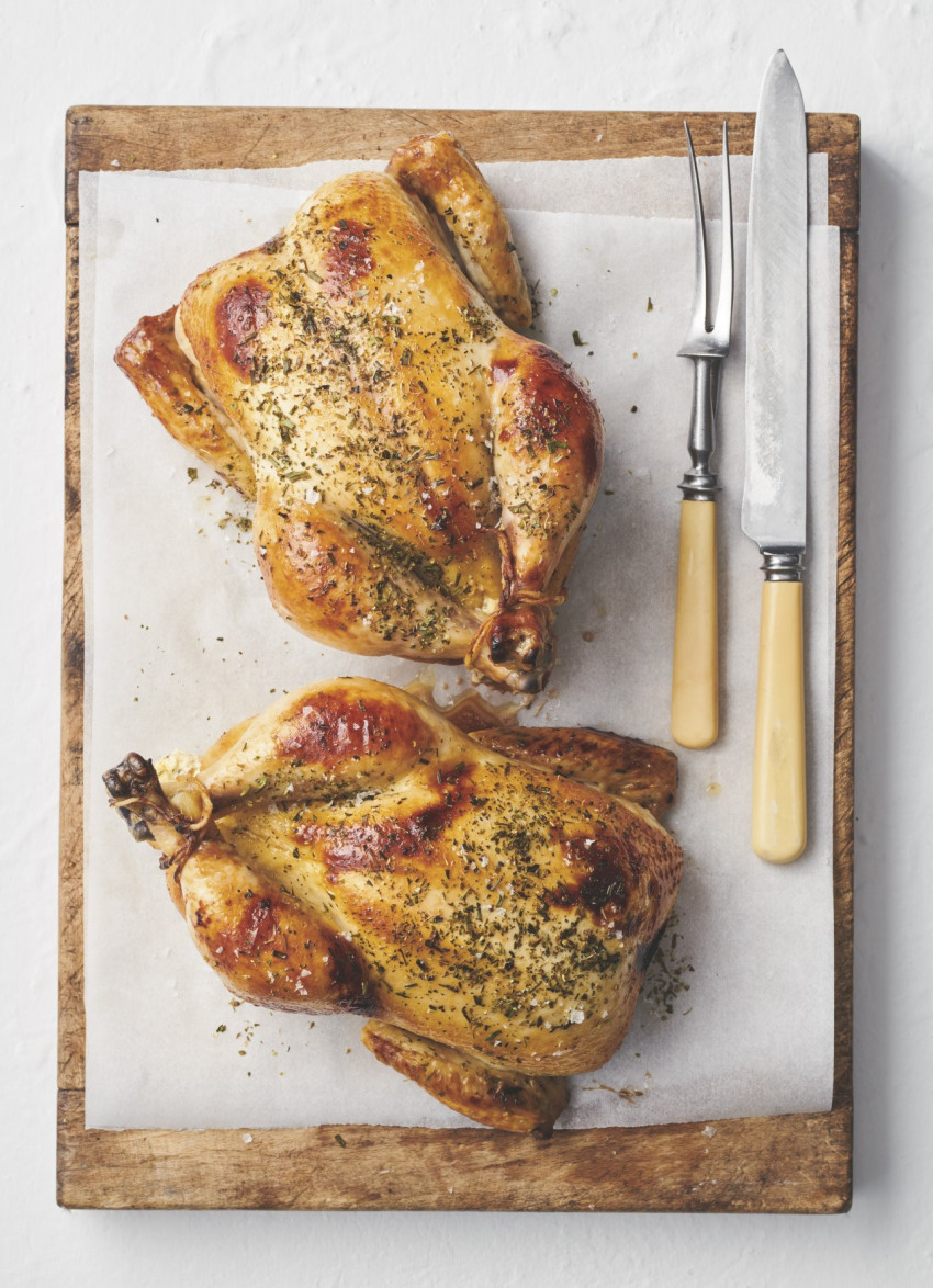 Roast Chicken with Boursin-style Stuffing