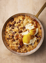 Double-choc Macadamia Skillet Cookie