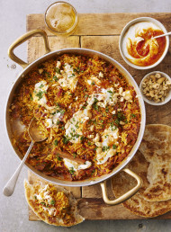 Baked, Spiced Basmati Rice and Lentil Pilaf with Kasundi