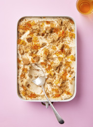 Eggnog Ice Cream with Crumbled Gingernuts 