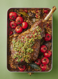 Slow Braised Tunisian Spiced Leg of lamb 