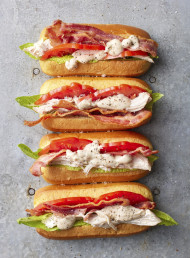 Chicken and Crispy Bacon Caesar Rolls 