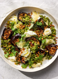 Herby Bulgur and Roasted Eggplant Salad