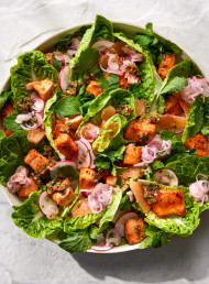 Sticky Lemongrass Salmon Crunch Salad