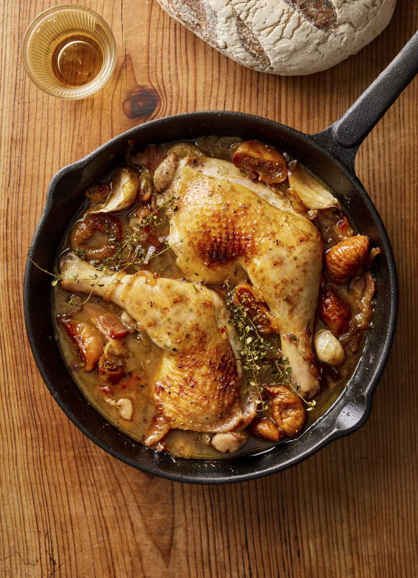 Chicken with Bacon, Figs and Marsala