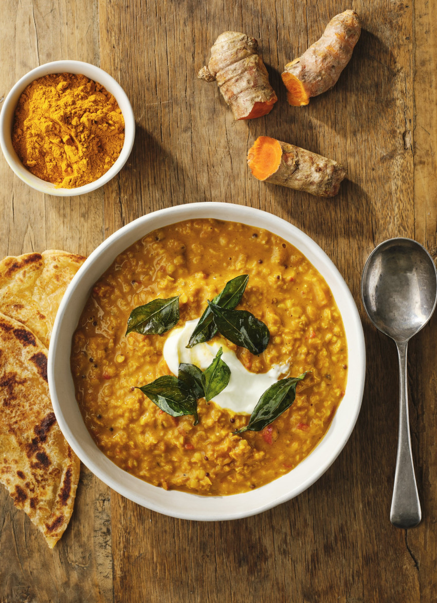 FRAGRANT RED LENTIL, TURMERIC AND GINGER DHAL
