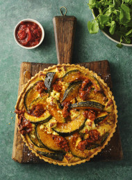 Roasted Pumpkin, Feta and Harissa Tart 