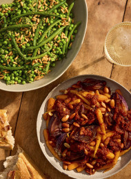 Minty Pesto, Peas and Beans 