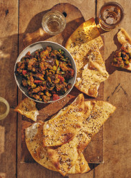 Roasted Eggplant, Green Olive and Currant Caponata