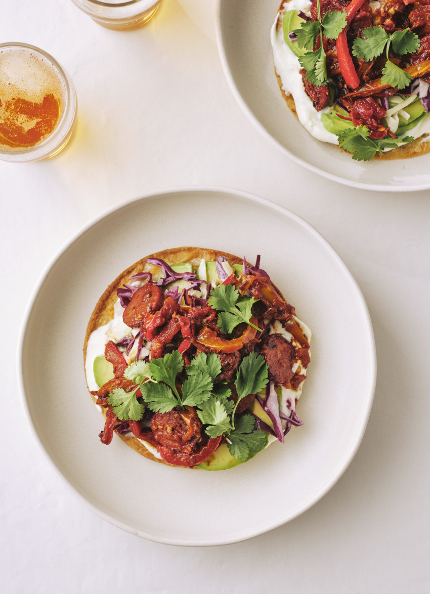 Chorizo, Capsicum and Chipotle Tostadas