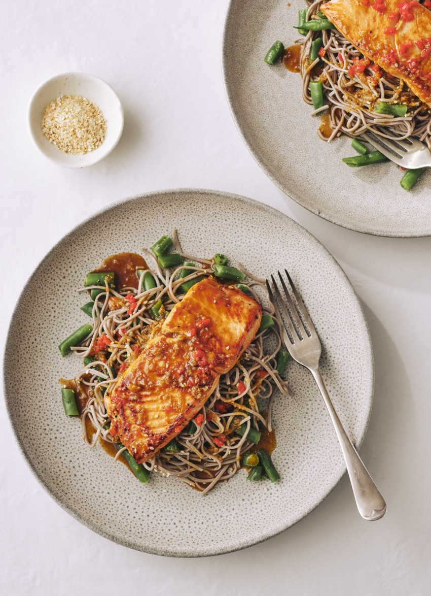 Teriyaki Salmon and Soba Noodles