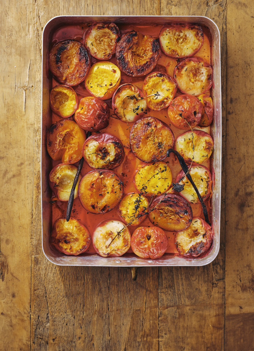 Vanilla and Orange Roasted Stone Fruit