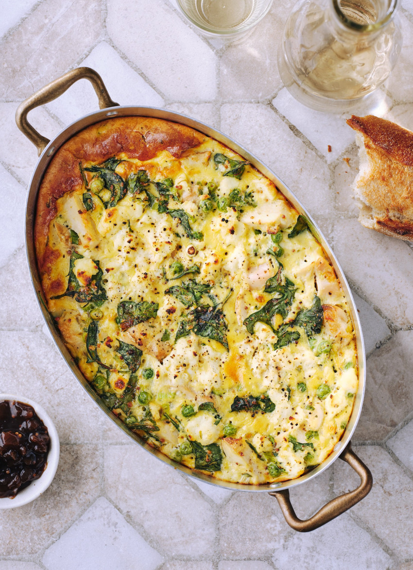 Smoked Chicken, Tarragon and Mustard Frittata