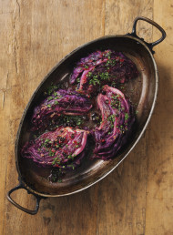 Braised Red Cabbage Wedges with Agrodolce 