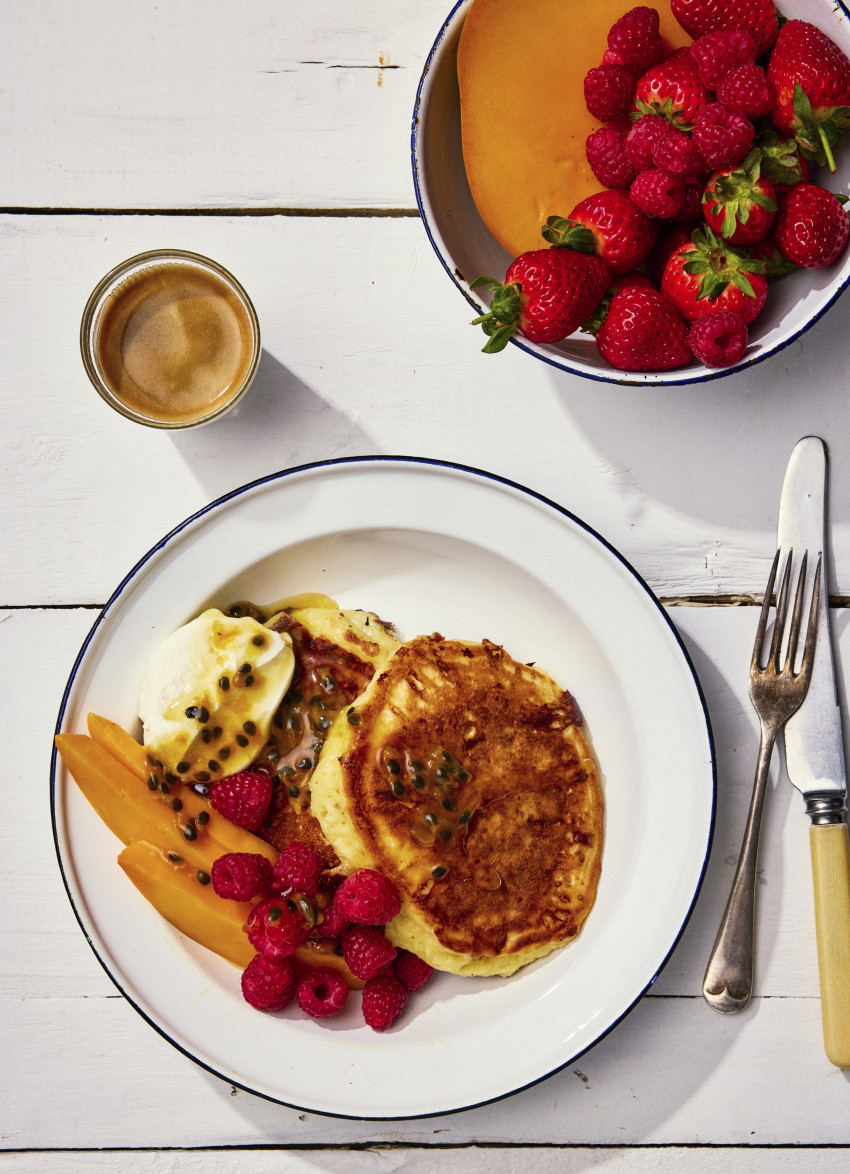 Fluffy Cottage Cheese Hotcakes