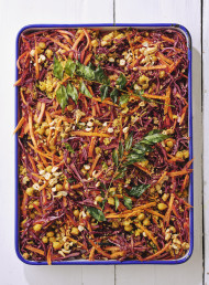 Indian-spiced Raw Cabbage, Coconut and Chickpea Salad (gf) (v)