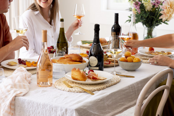 friends enjoying a glass of wine
