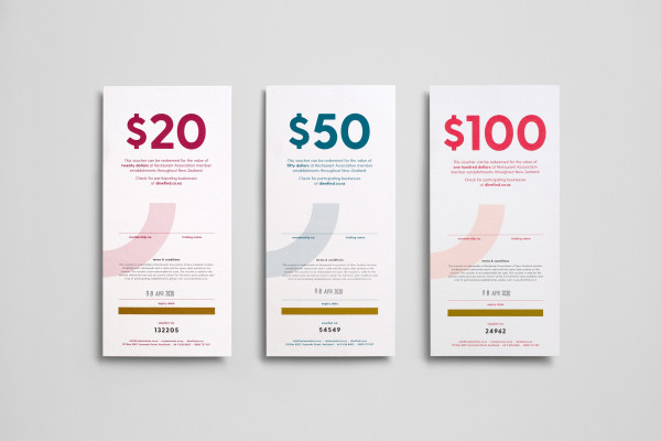 restaurant association gift vouchers