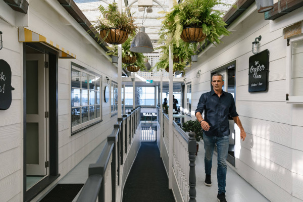 Josh Emett inside the oyster inn