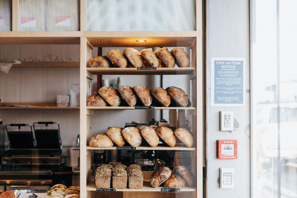 A few loaves from Grizzly’s extensive bread range.