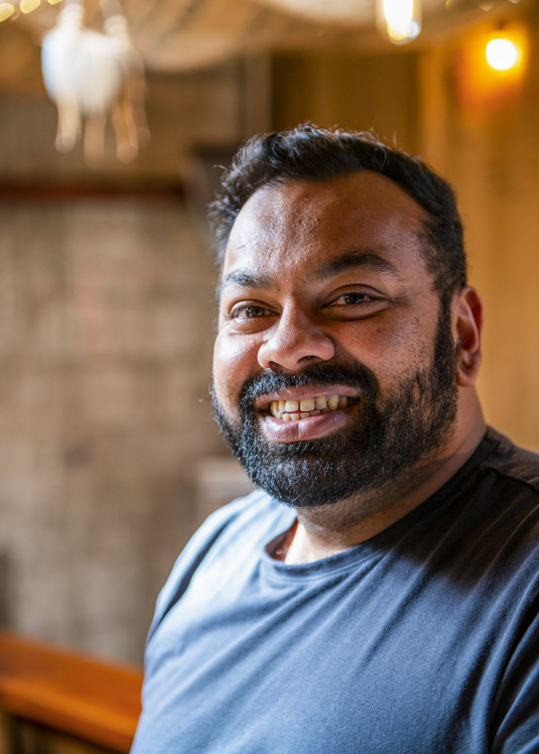 Satya’s effervescent manager, Sammy Akuthota.