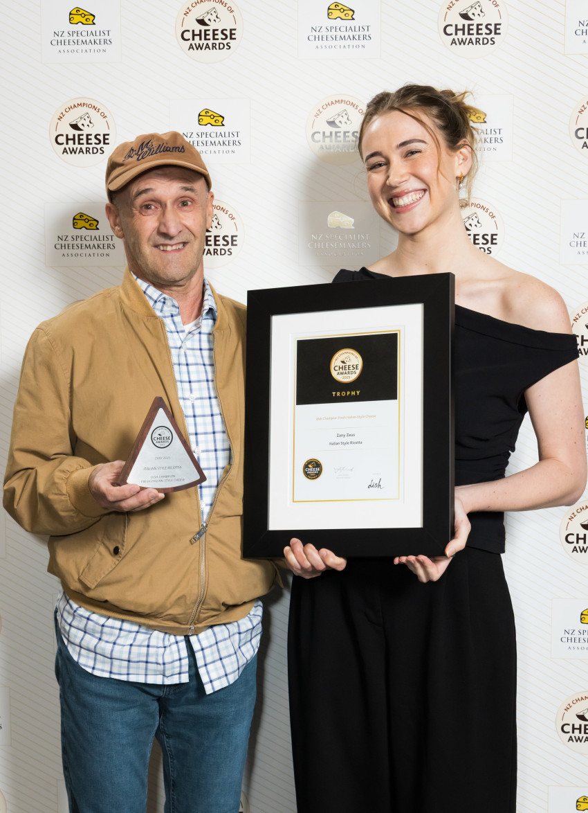 Caitlin Whiteman presenting dish Cheese Award