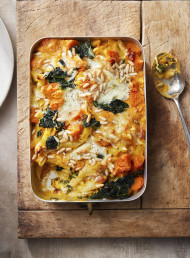 Three-cheese and Pumpkin Baked Pasta