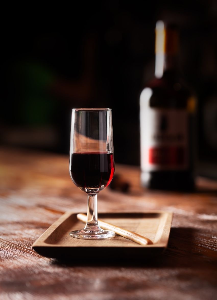 glass of Port wine