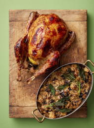 Herby Leek, Prune and Sausage Tray Stuffing 