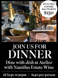 JOIN US FOR DINE WITH DISH AT ATELIER – SEPTEMBER 18TH!
