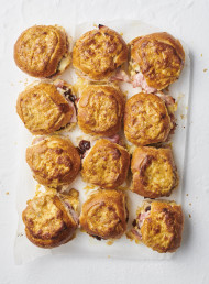 Hot Ham and Onion Jam Rolls with Molten Cheese