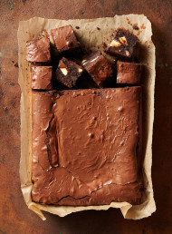 Dark Chocolate, White Chocolate and Ginger Brownies