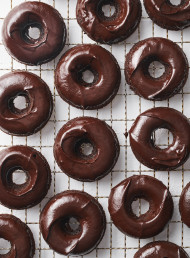 Chocolate Devil’s Food Cake Doughnuts