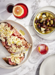 Grilled Sourdough with Prosciutto and Stracciatella