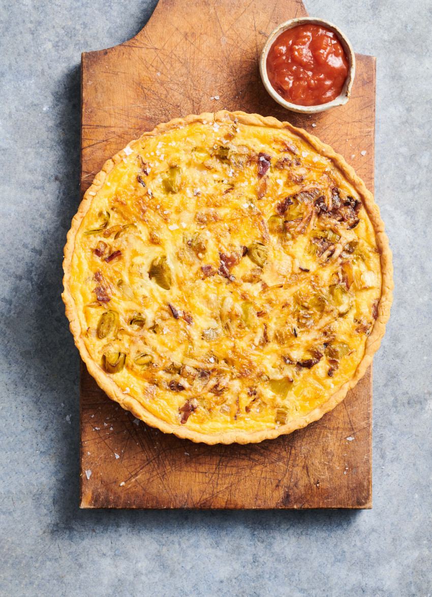 MATTY MCLEAN'S LEEK, GRUYÉRE AND PANCETTA TART