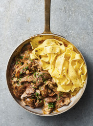 Beef Stroganoff on Pappardelle