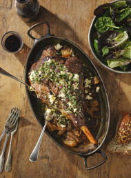 Slow Roasted Leg of Lamb with Herb and Caper Gremolata