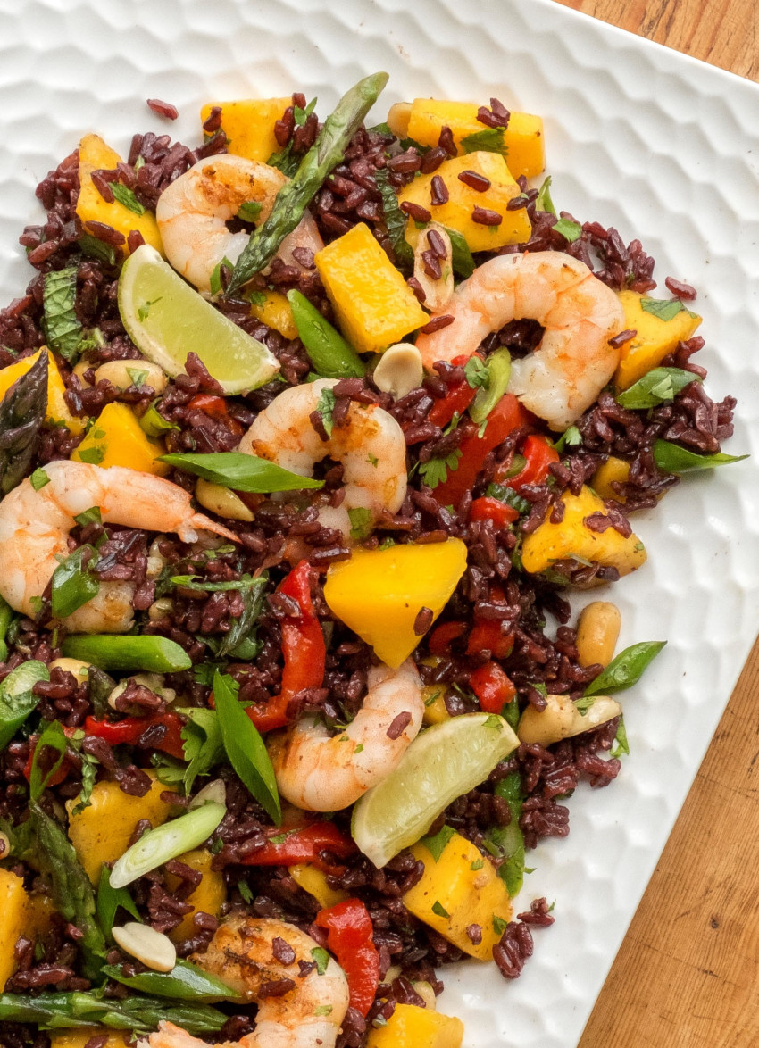 Jasberry coconut rice with mango