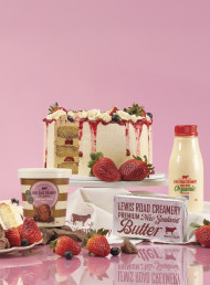 Berry Drenched Vanilla Buttercream Cake